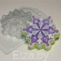 Пластиковая форма для мыла  "Снежинка 6" 