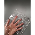 Пакет подарочный прозрачный с рисунком "Горох" без донышка (18*35 см), 10 ШТ