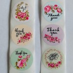 Наклейки "Thank you" цветные ассорти, 10 шт.