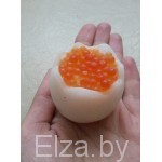 Силиконовая форма для мыла и свечей "Яйцо с красной икрой"  3D