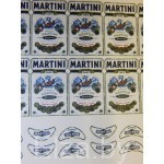 Наклейки на бутылку мартини "Martini Bianco", 12 шт.