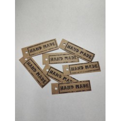 Бирка "Hand made" крафт, 1 шт