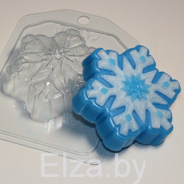 Пластиковая форма для мыла  "Снежинка 3" 