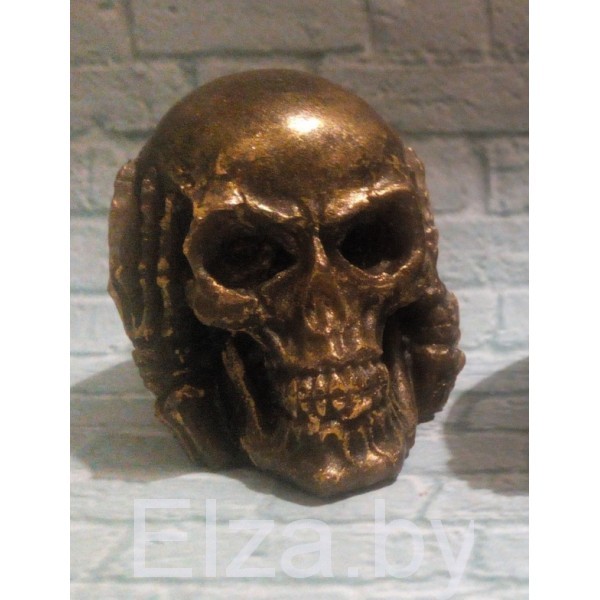Силиконовая форма для мыла "Череп - ничего не слышу" 3D.