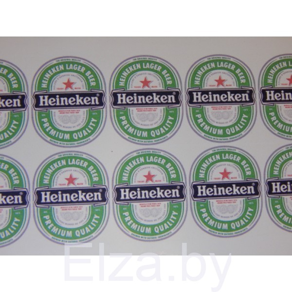 Наклейки на бутылку пива "Heineken", 14 шт.